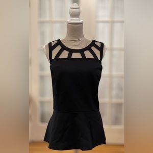 Lane Bryant Black Peplum Top